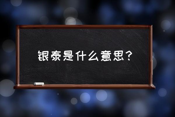 银泰 银泰是什么意思？