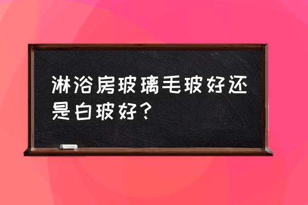 淋浴房玻璃叫什么 淋浴房玻璃毛玻好还是白玻好？