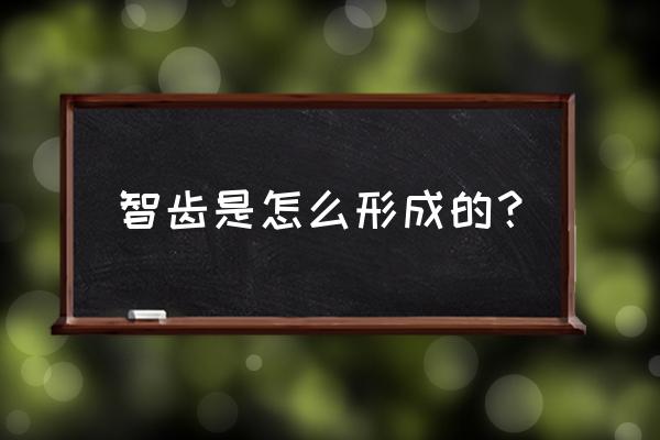 智齿是怎么形成的 智齿是怎么形成的？