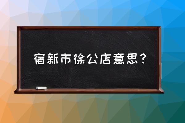 宿新市徐公店这句话的意思 宿新市徐公店意思？