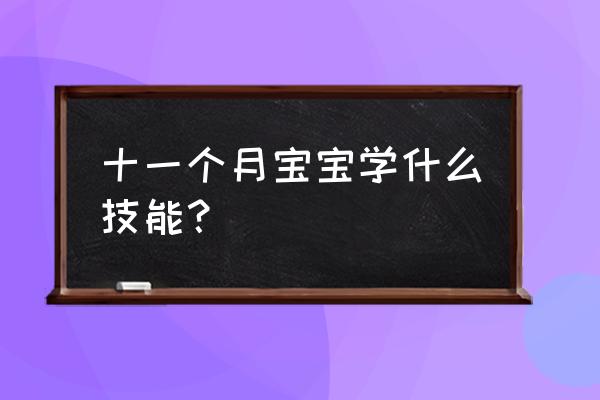 11个月宝宝训练什么 十一个月宝宝学什么技能？