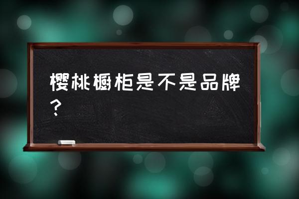 樱花橱柜是哪里的品牌 樱桃橱柜是不是品牌？