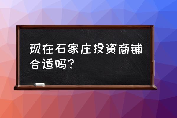 石家庄商铺投资 现在石家庄投资商铺合适吗？