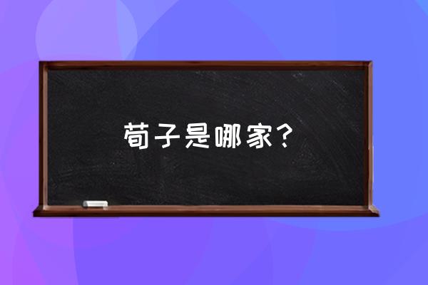 荀子是什么家代表人物 荀子是哪家？