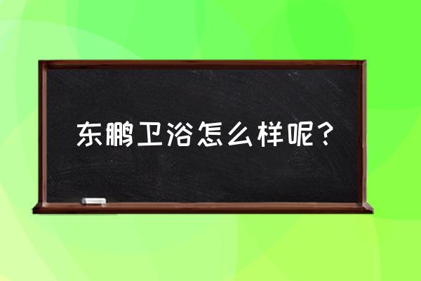 东鹏卫浴是十大名牌吗 东鹏卫浴怎么样呢？