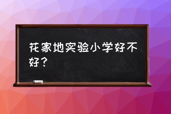 花家地实验小学2020 花家地实验小学好不好？