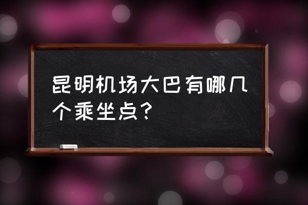 2020昆明机场大巴 昆明机场大巴有哪几个乘坐点？