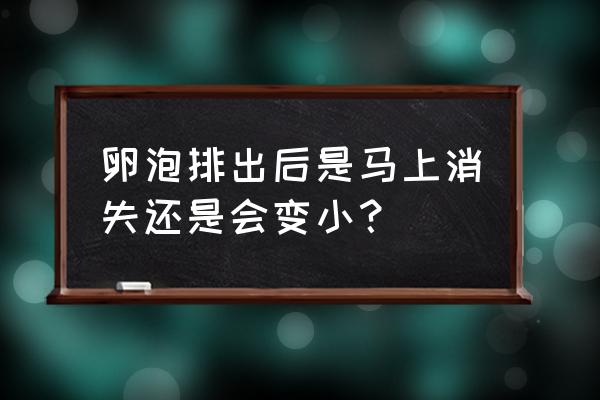 卵泡要是萎缩多久消失 卵泡排出后是马上消失还是会变小？