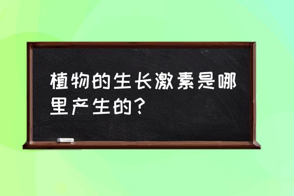 生长激素分泌部位 植物的生长激素是哪里产生的？