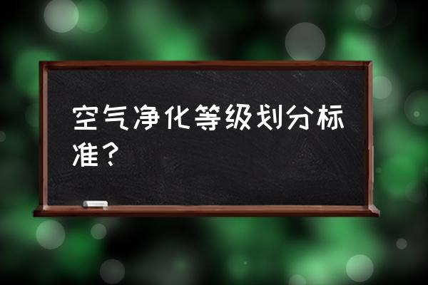 洁净度等级划分 空气净化等级划分标准？