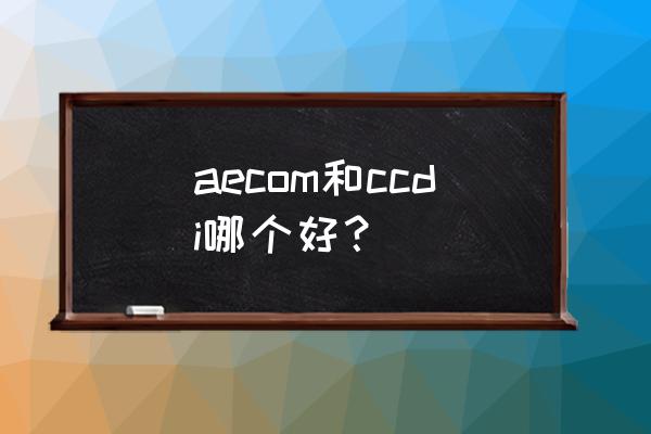 ccdi项目 aecom和ccdi哪个好？