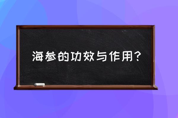 海参作用功效与作用 海参的功效与作用？