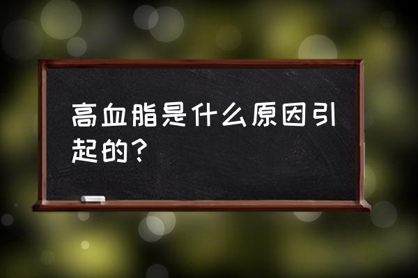 高血脂是怎么引起的 高血脂是什么原因引起的？