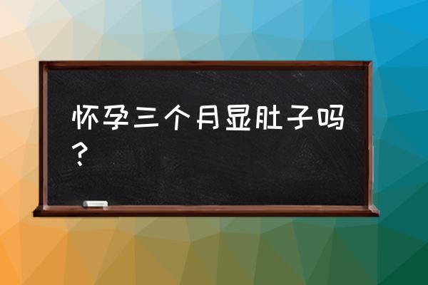 怀孕三个月肚子明显吗 怀孕三个月显肚子吗？