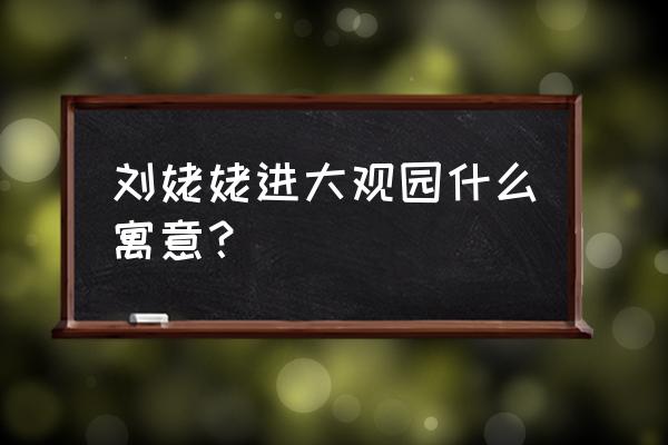 刘姥姥进大观园的寓意 刘姥姥进大观园什么寓意？