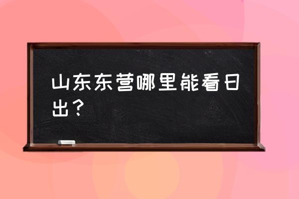 东营海通大厦 山东东营哪里能看日出？