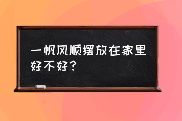 家里养一帆风顺花好吗 一帆风顺摆放在家里好不好？