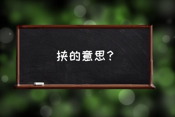 挟的意思解释 挟的意思？