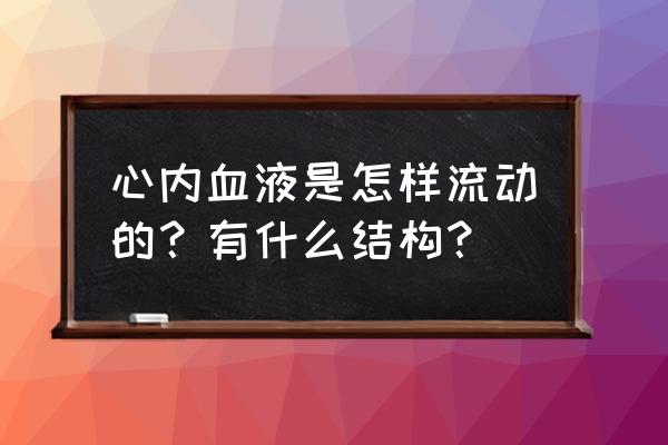 血液在心脏内的循环过程 心内血液是怎样流动的？有什么结构？