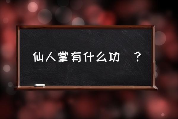 仙人掌的功效与禁忌 仙人掌有什么功効？