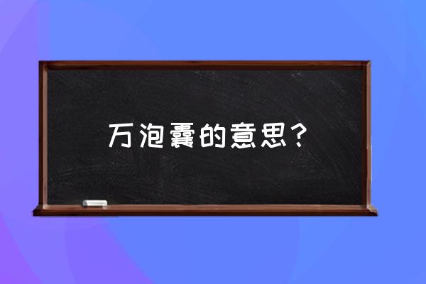 卵巢内有囊泡什么意思 万泡囊的意思？