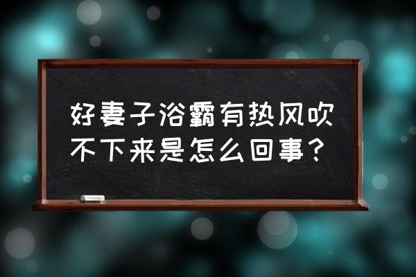 现代好太太浴霸 好妻子浴霸有热风吹不下来是怎么回事？