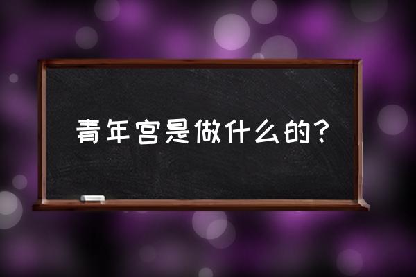 天津青年宫和少年宫哪个好 青年宫是做什么的？