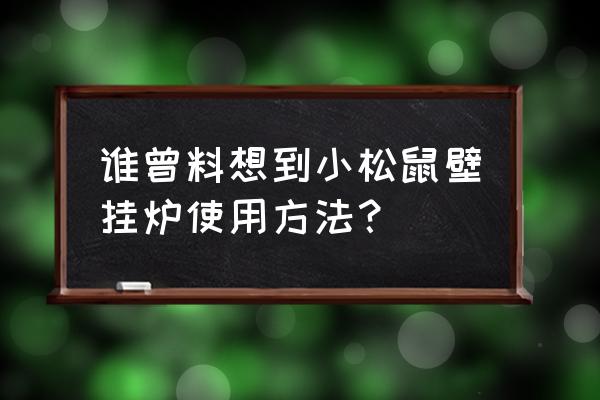 小松鼠燃气壁挂炉使用方法 谁曾料想到小松鼠壁挂炉使用方法？