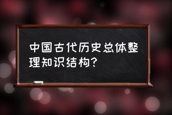 历史中国古代史知识点整理 中国古代历史总体整理知识结构？