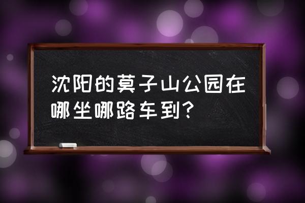 莫子山公园在哪里啊 沈阳的莫子山公园在哪坐哪路车到？