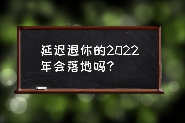 2022年延迟退休 延迟退休的2022年会落地吗？