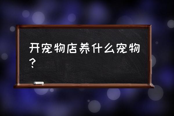 宠物店都有什么宠物 开宠物店养什么宠物？