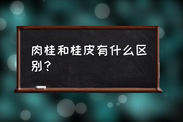 肉桂桂皮的区别 肉桂和桂皮有什么区别？