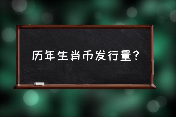 央行12生肖纪念币全套 历年生肖币发行量？