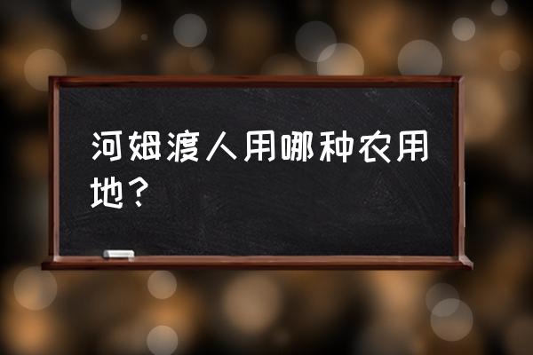 河姆渡原始居民农耕 河姆渡人用哪种农用地？