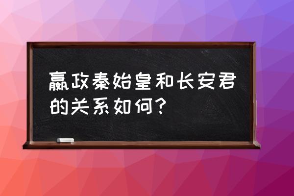 春宵飞度 达达兔 嬴政秦始皇和长安君的关系如何？