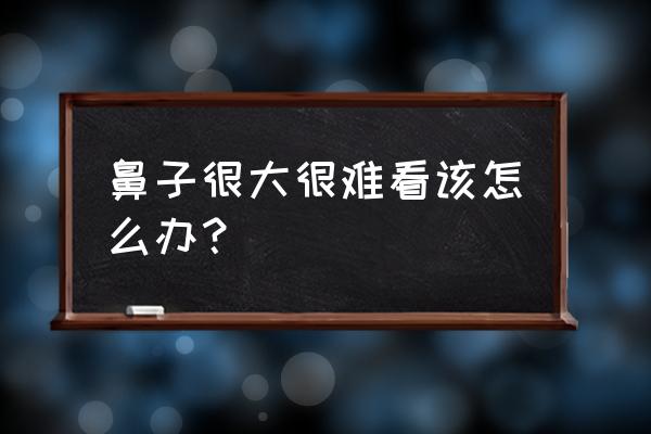 鼻子太大怎么办 鼻子很大很难看该怎么办？