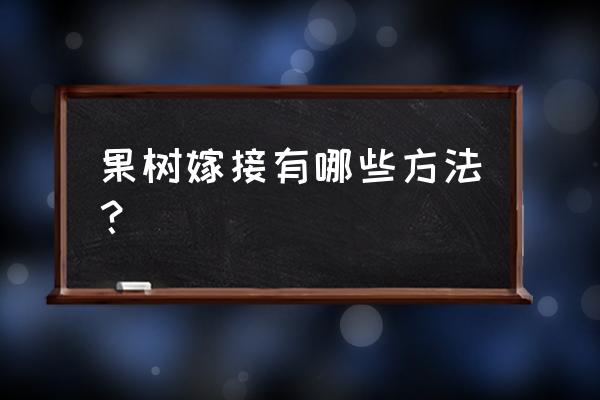 果树最简单的嫁接方法 果树嫁接有哪些方法？