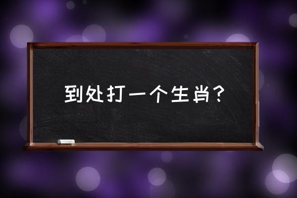 处处闻啼鸟打一动物 到处打一个生肖？