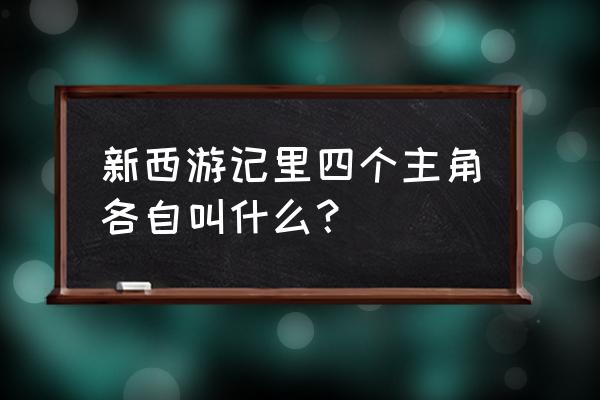 西游记张纪中版演员表 新西游记里四个主角各自叫什么？