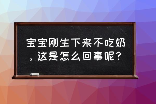 刚出生的婴儿不吃奶怎么办 宝宝刚生下来不吃奶，这是怎么回事呢？