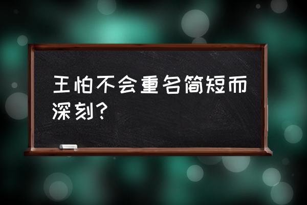 王者荣耀名字有深意 王怕不会重名简短而深刻？