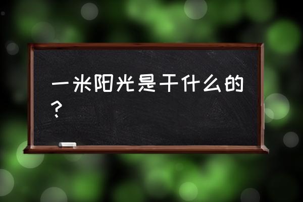 一米阳光门窗产品介绍 一米阳光是干什么的？