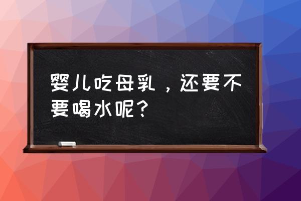 母乳喂养还要不要喂水 婴儿吃母乳，还要不要喝水呢？