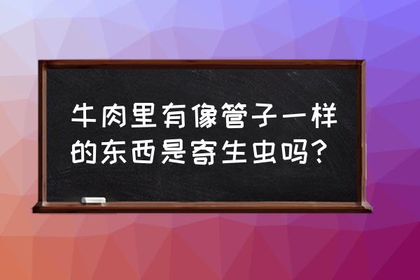 牛肉寄生虫如何判断 牛肉里有像管子一样的东西是寄生虫吗？