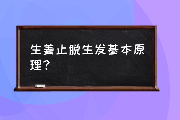 生姜到底能不能生发 生姜止脱生发基本原理？