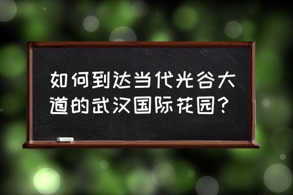 到当代国际花园怎么走 如何到达当代光谷大道的武汉国际花园？