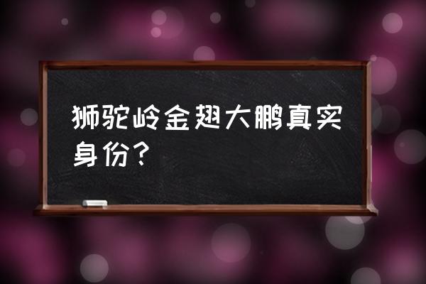 金翅大鹏简介 狮驼岭金翅大鹏真实身份？