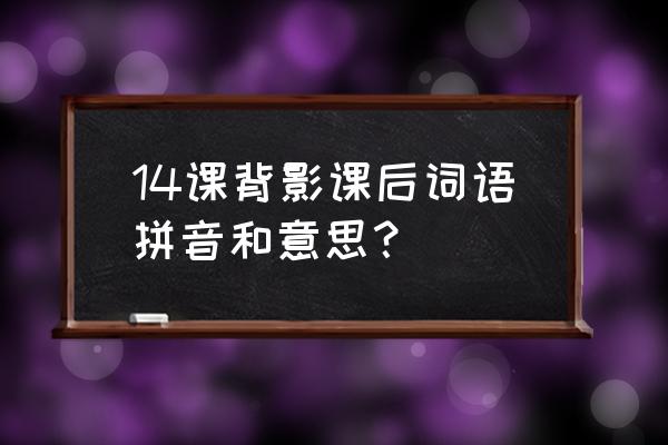 交卸啥意思 14课背影课后词语拼音和意思？