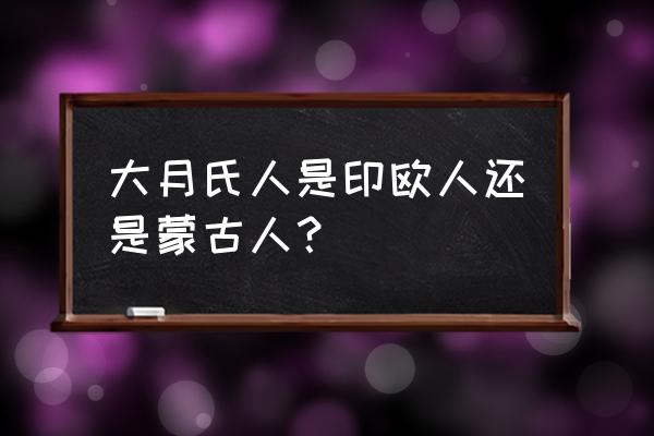 贵霜帝国是什么人种 大月氏人是印欧人还是蒙古人？